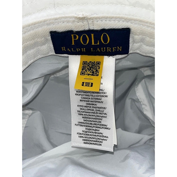 Polo Ralph Lauren Bucket Hat Nylon Navy White Pocket Adjustable S/M EUC