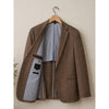 J.Crew Ludlow Blazer Mens 38S Brown Herringbone Linen Silk Italian Sport Coat