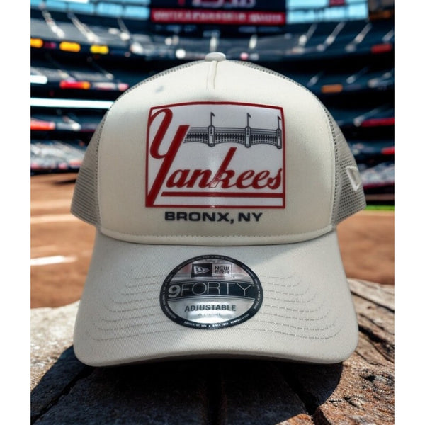 New York Yankees New Era 9FORTY Trucker Snapback Hat Bronx NY Patch NWT Rare