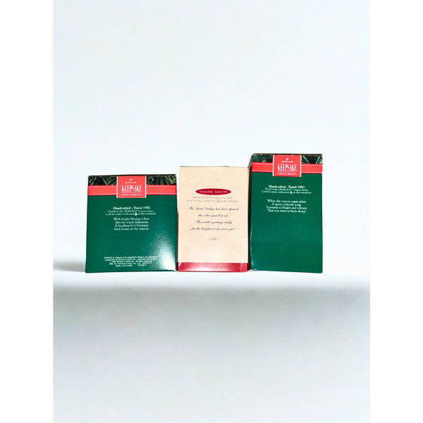 Hallmark Crayola Crayon Keepsake Ornaments Lot of 3 Boxed Vintage