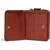 Coach C7205 Billfold Wallet Signature Canvas Tan Rust w/ Bear Patch EUC