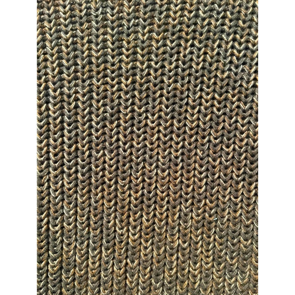 L.L. Bean Organic Cotton Fisherman Sweater XL Roll Neck Waffle Knit Brown