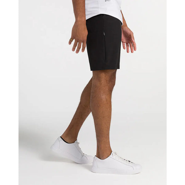 BYLT Kinetic Shorts Men’s XL 34x9 Black Performance Chino Casual Zip Side Pocket