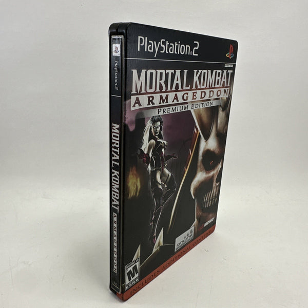 Mortal Kombat Armageddon Premium Edition PS2 Shao Kahn Steelbook CIB Reg Card