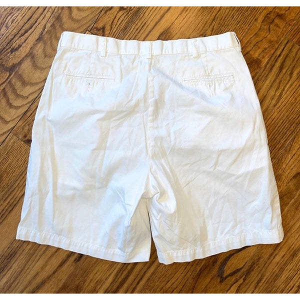 Polo Ralph Lauren Pleated Chino Shorts White Mens 36 Vintage Classic Preppy