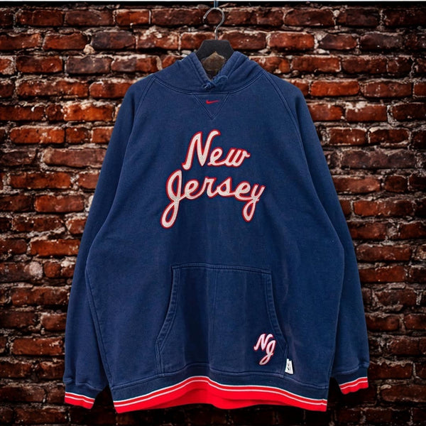 New Jersey Nets Hoodie XL Center Swoosh Y2K NBA Vintage Nike