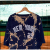 New York Yankees Mark Teixeira Bleach Dye T-Shirt MLB Genuine 3XL Rare Y2K