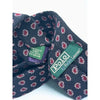 Polo Ralph Lauren Wool Tie Handmade USA Vintage Navy Paisley Dot England