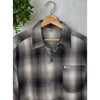 CALTOP Pewter Gray Ombre Old School Lowrider Chicano Biker Flannel Shirt XL NWOT