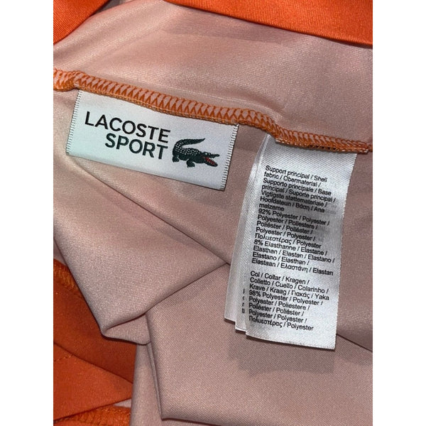Lacoste Sport Novak Djokovic Ultra Dry Stretch Tennis Polo Shirt Orange XL NWOT