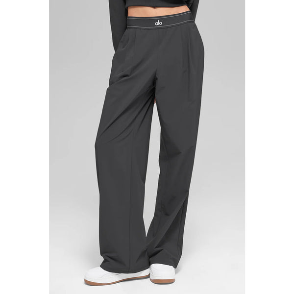Alo Yoga Suit Up Trouser Regular M Anthracite NWT W51432R Rare Wide Leg Pants