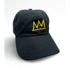 Jean-Michel Basquiat Crown Rome Pays Off Hat Guggenheim Black Dad Cap Rare USA