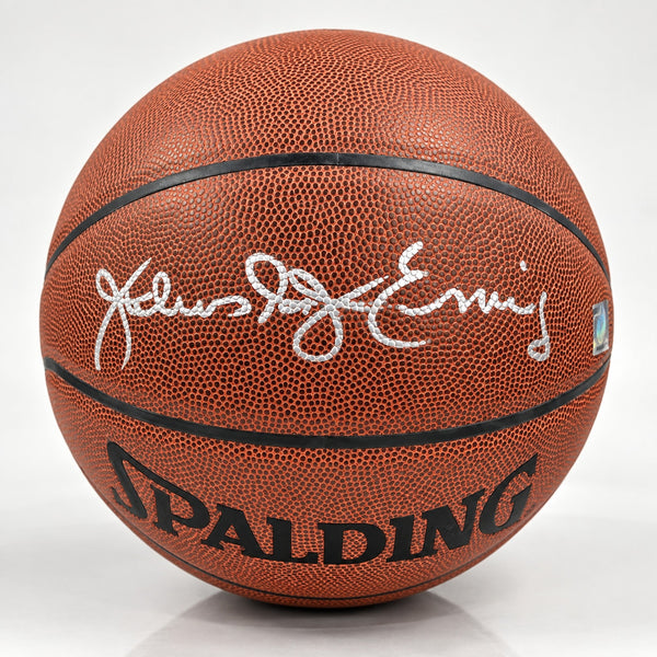 Julius Dr. J Erving Signed Spalding NBA Basketball Auto COA HOF 76ers Sixers
