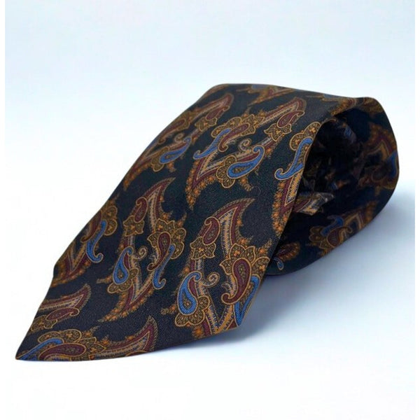 Polo Ralph Lauren Paisley Silk Tie Handmade USA Vintage Classic Mens Neckwear