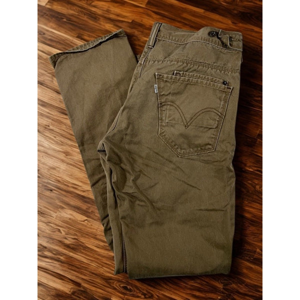 Levi’s 511 Skinny Jeans Mens 36x34 Military Green Cinch Waist 7 Pocket