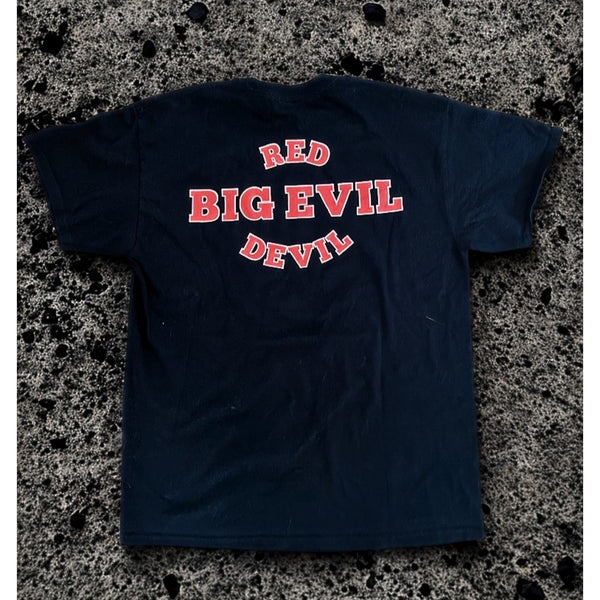 The Undertaker WWE Big Evil Red Devil Head T-Shirt Sz L Double Sided Y2K