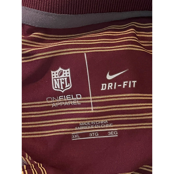 Washington Redskins Nike Dri-FIT NFL On Field Striped Polo Shirt 3XL NWT Rare