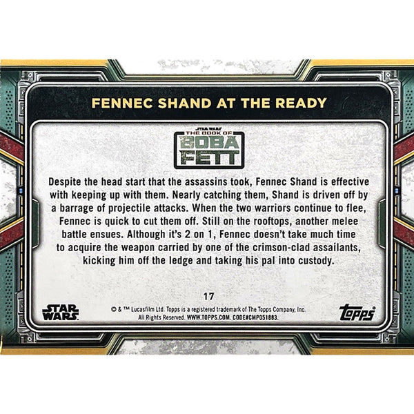 Star Wars Book of Boba Fett Fennec Shand Silver 13/25 2022 Topps #17 Rare