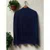 Ermenegildo Zegna Cashmere 1/4 Zip Sweater Navy Blue L 52 Made in Italy (Flaw)