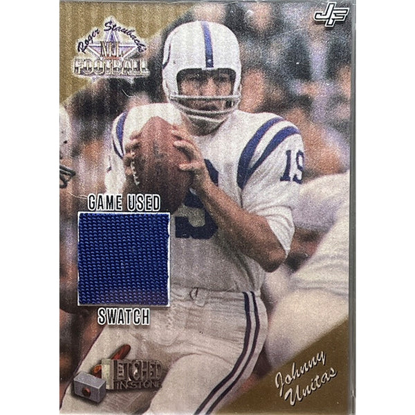 Johnny Unitas '22 Jersey Fusion Etched In Stone Game Used Jersey Baltimore Colts