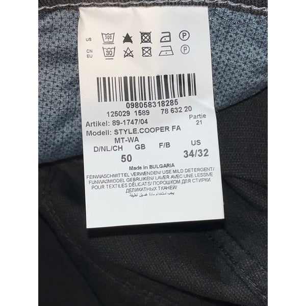 Brax Cooper Fancy Pants 34x32 Black Regular Fit 5 Pocket Cotton Stretch NWT