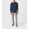 Faherty Cloud Henley Long Sleeve Navy Blue Heather Sz. 2XL NWOT Pima Cotton $98
