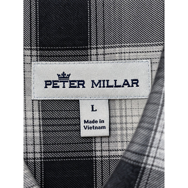 Peter Millar Autumn Soft Gale Plaid Shirt Men's L Cotton MF22W15USL NWOT