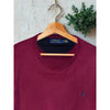 Polo Ralph Lauren Sweater 2XL Red Wine Pima Cotton Knit Crewneck Long Sleeve