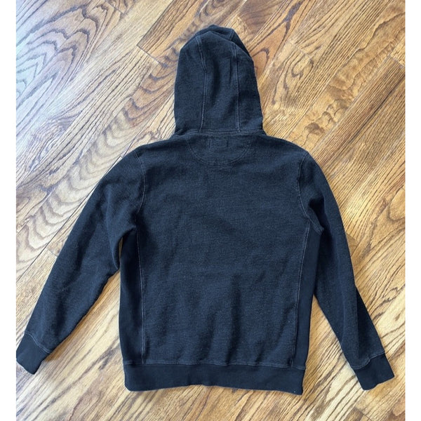 Taylor Stitch Sunset Hoodie Black Indigo Terry Organic Cotton Mens Medium 40