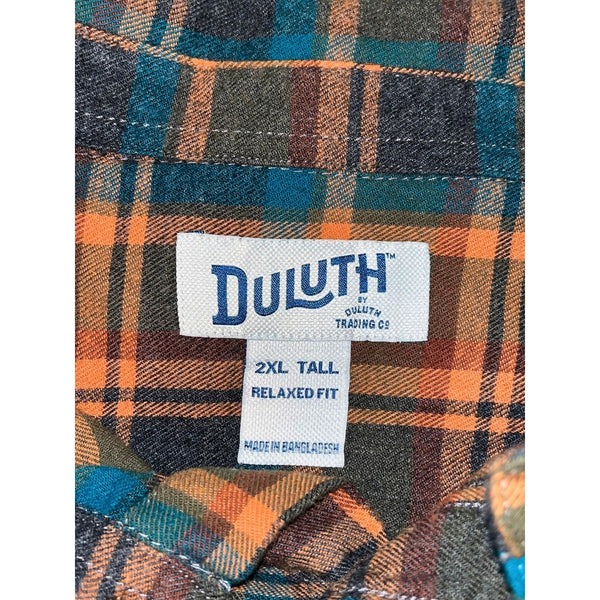 Duluth Trading Free Swingin Flannel Shirt Men’s 2XLT Relaxed Fit Plaid