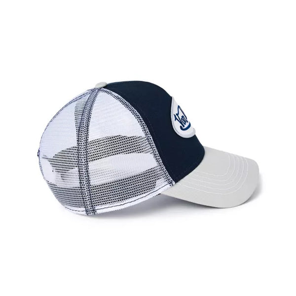 Von Dutch Classic Trucker Hat Canvas Armory Blue 462 Navy Silver NWT