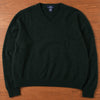 Brooks Brothers 346 Lambswool Cashmere V-Neck Sweater Green XL Vintage Mens