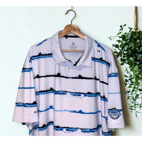 Scales PGA National Palm Beach Gardens Polo Shirt 2XL Golf Resort Spa Coastal