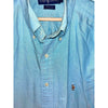 Ralph Lauren Yarmouth Dress Shirt Sz. 17 34 Blue Button Down 100% Cotton Vintage