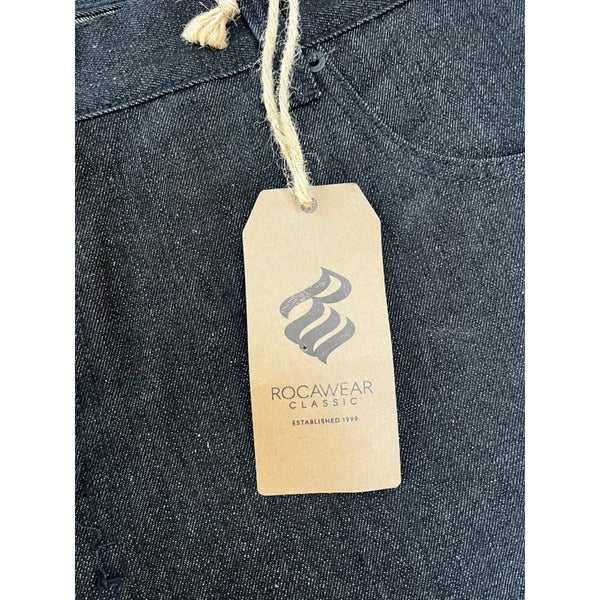 Rocawear Jeans 48x32 Vintage Deadstock Classic Fit R Flap Raw Black Red NWT