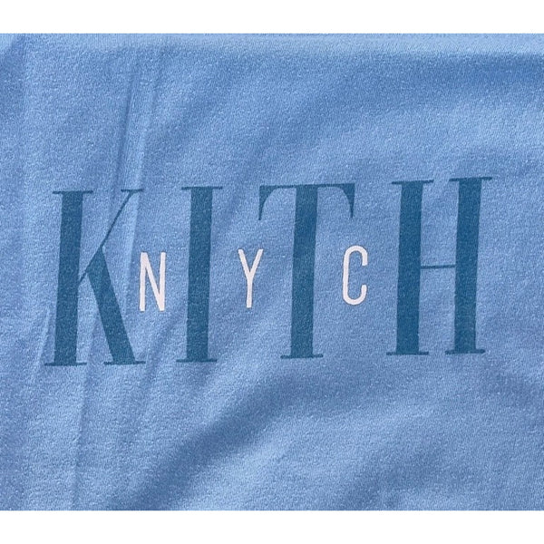 Kith NYC Logo T Shirt Men's Large Blue Streetwear Graphic Tee Rare Cotton EUC