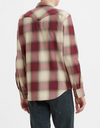 Camisa Levi's “THE WESTERN” LS Pearl Snap Button - Plaid Wine Red Hombre XL NWT 