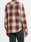 Camisa Levi's “THE WESTERN” LS Pearl Snap Button - Plaid Wine Red Hombre XL NWT 